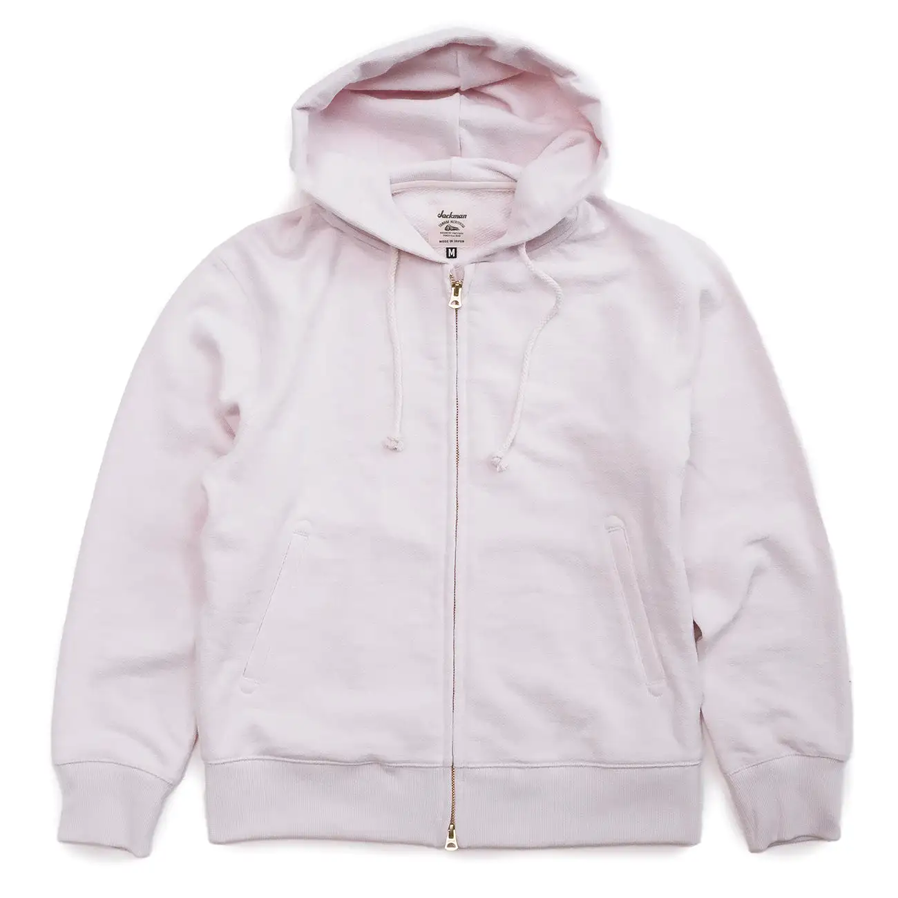 Knit Zip Parka - Pale Pink