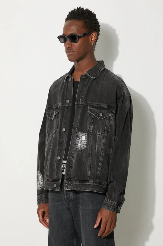 KSUBI denim jacket Cropped men's black color