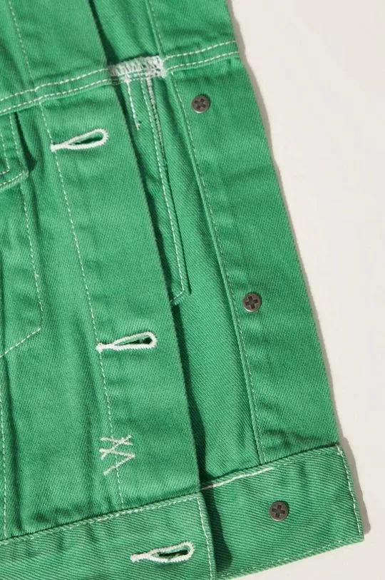 KSUBI denim jacket Cropped women's green color