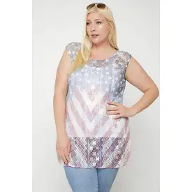 Lace, Sleeveless Tunic Top