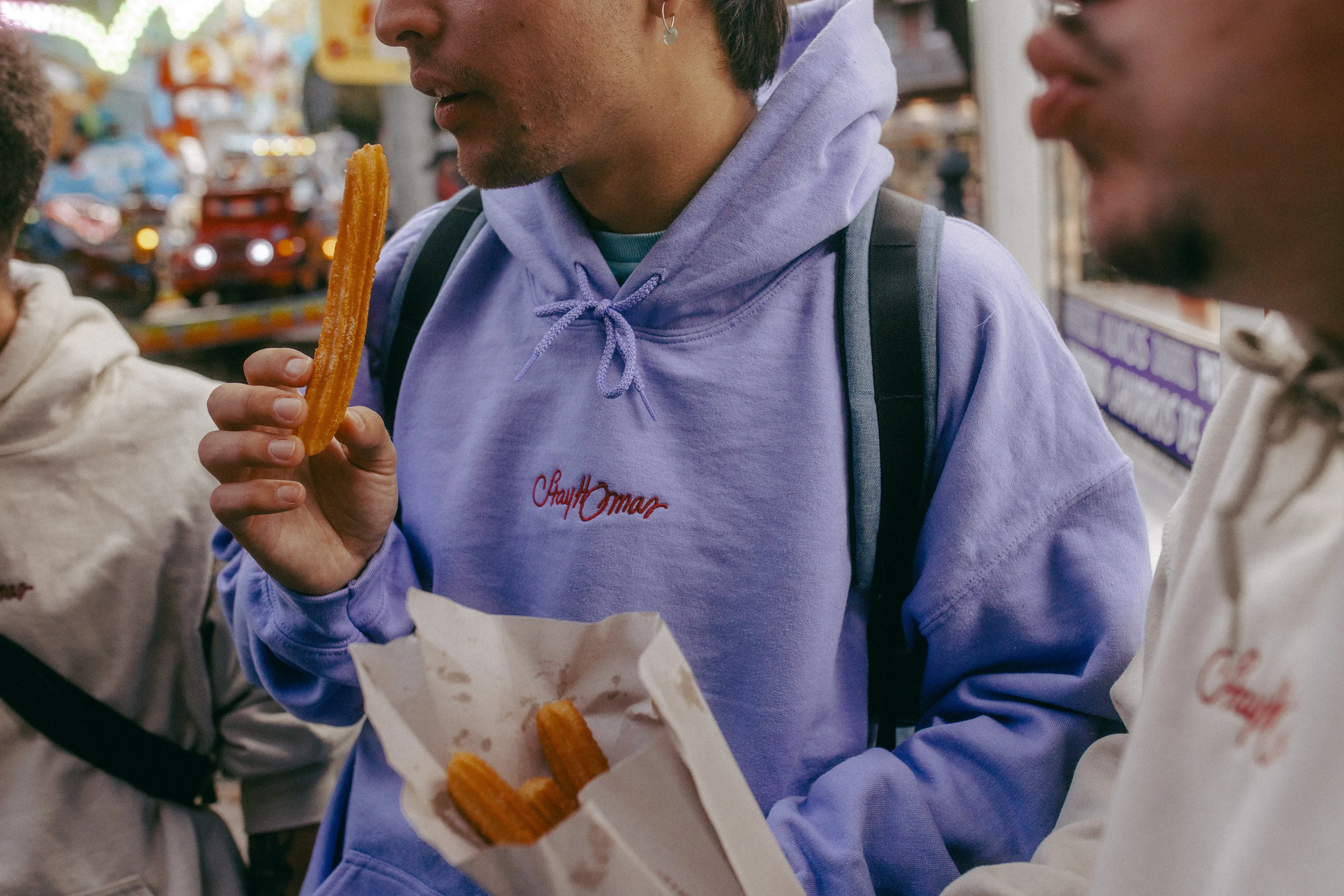 Lavanda embroidered Hoodie