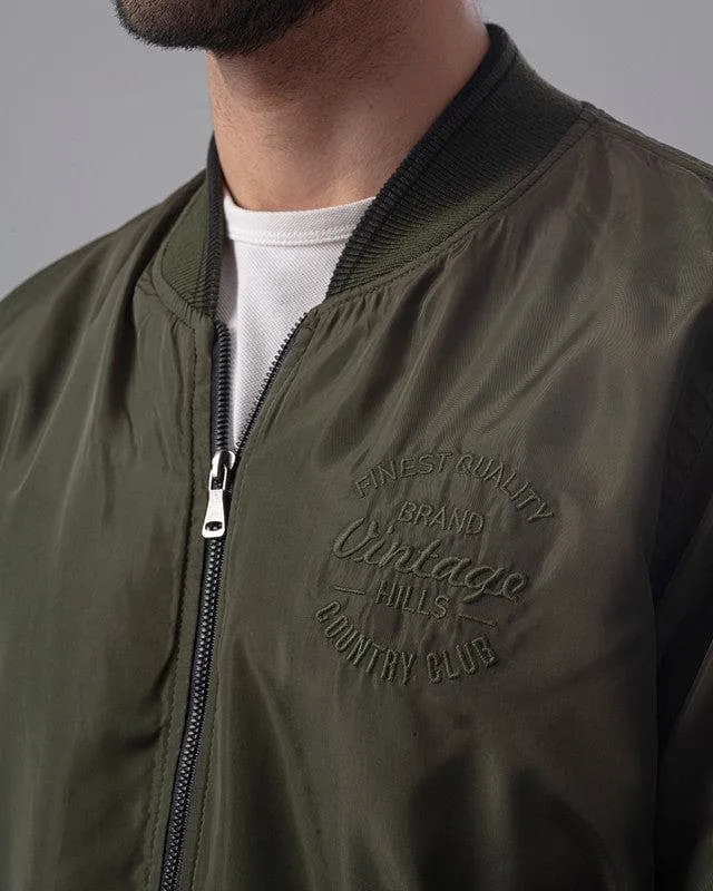 LIGHTWEIGHT BOMBER JACKET - OLIVE