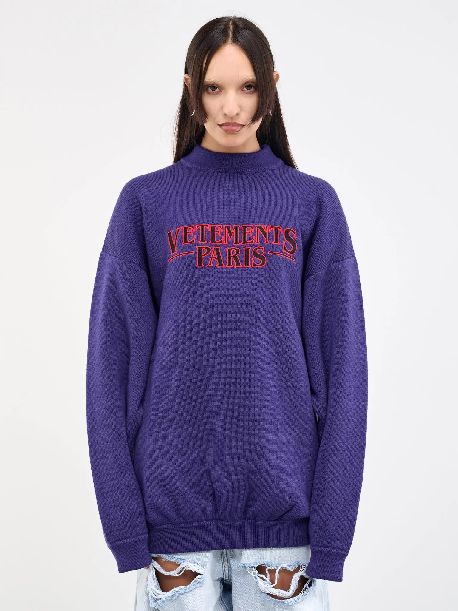 Logo Knit Sweater (UE54KN140U-9671-PURPLE)