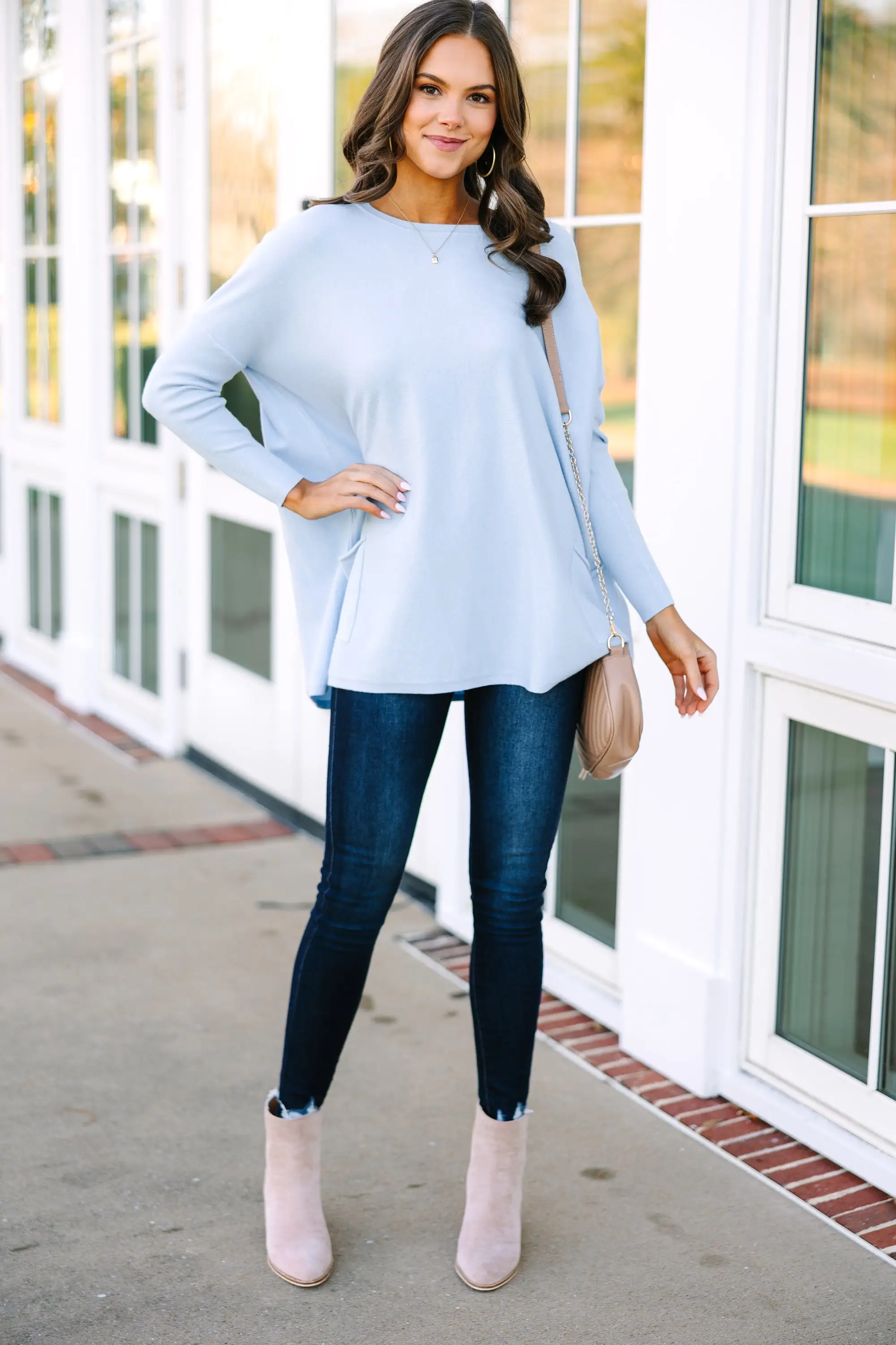 Loving My Life Light Blue Pocket Tunic