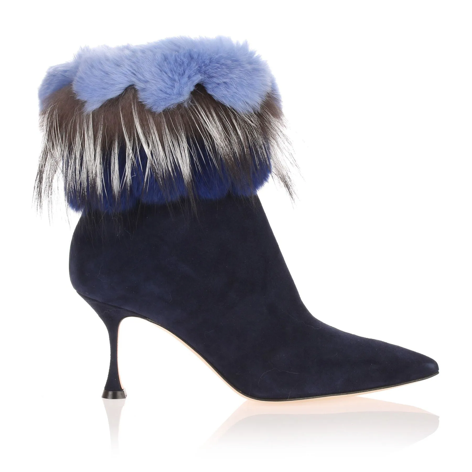 Manolo Blahnik Remola blue suede boot