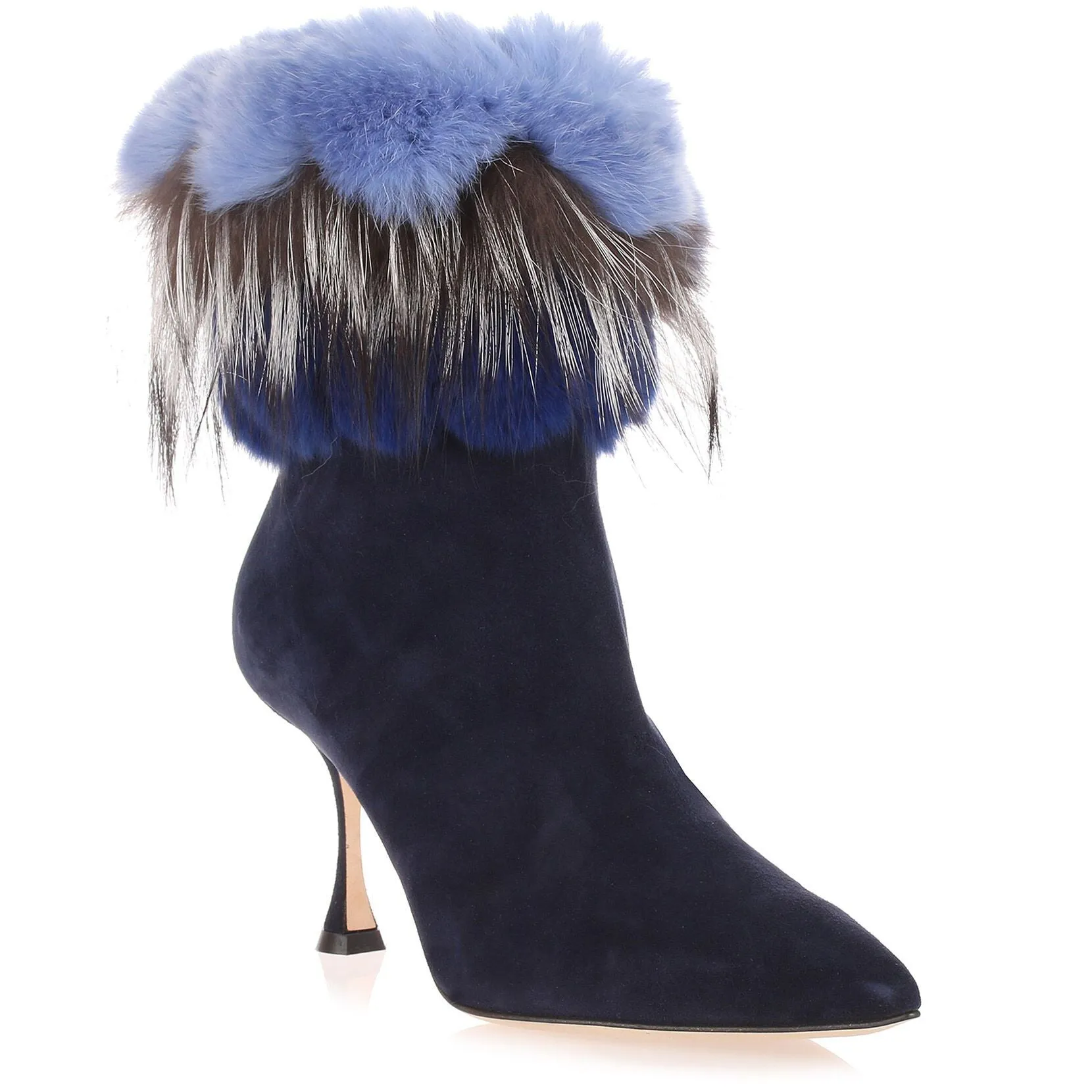 Manolo Blahnik Remola blue suede boot