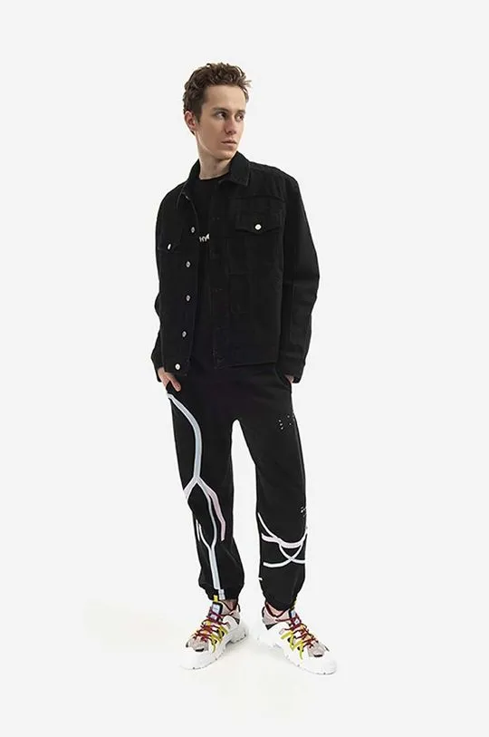 MCQ denim jacket Muscle men's black color