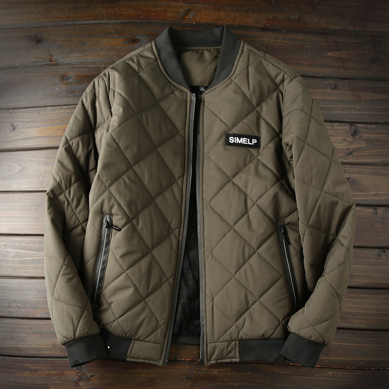 Mens Mid Weight Flush Lined Quilt Bomber Jackets