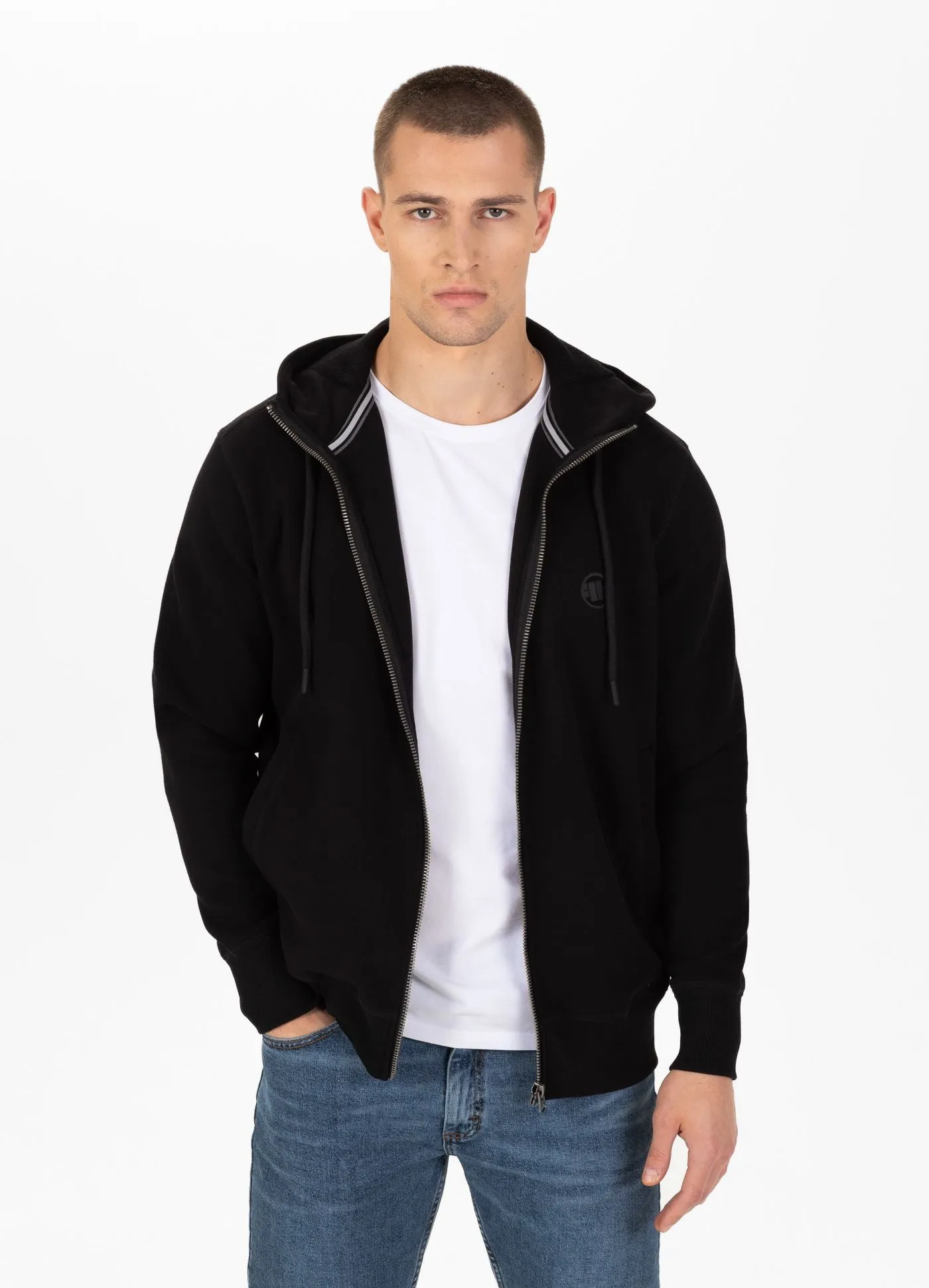 Men's Zip-up hoodie Pique Small Logo