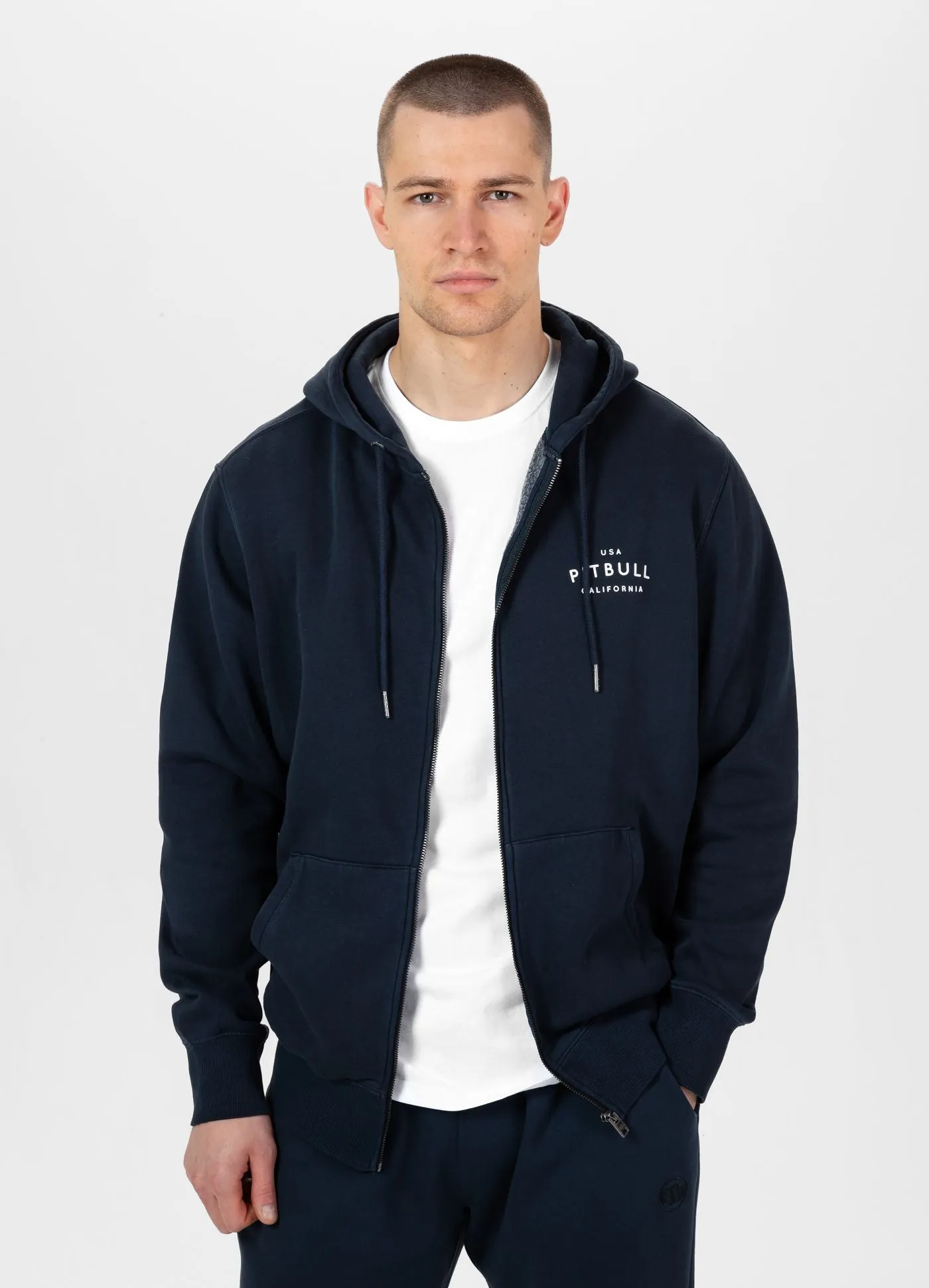 Men's Zip-up hoodie Washed Lancaster