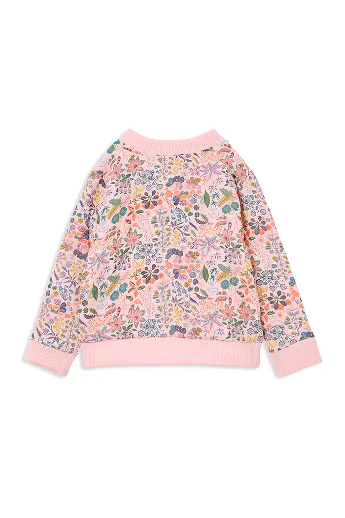 Milky Wild Meadow Bomber Jacket