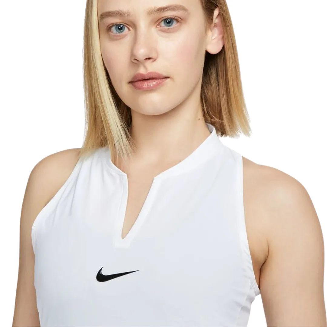 Nike Dri-FIT Advantage Women's Tennis Dress - White/Black