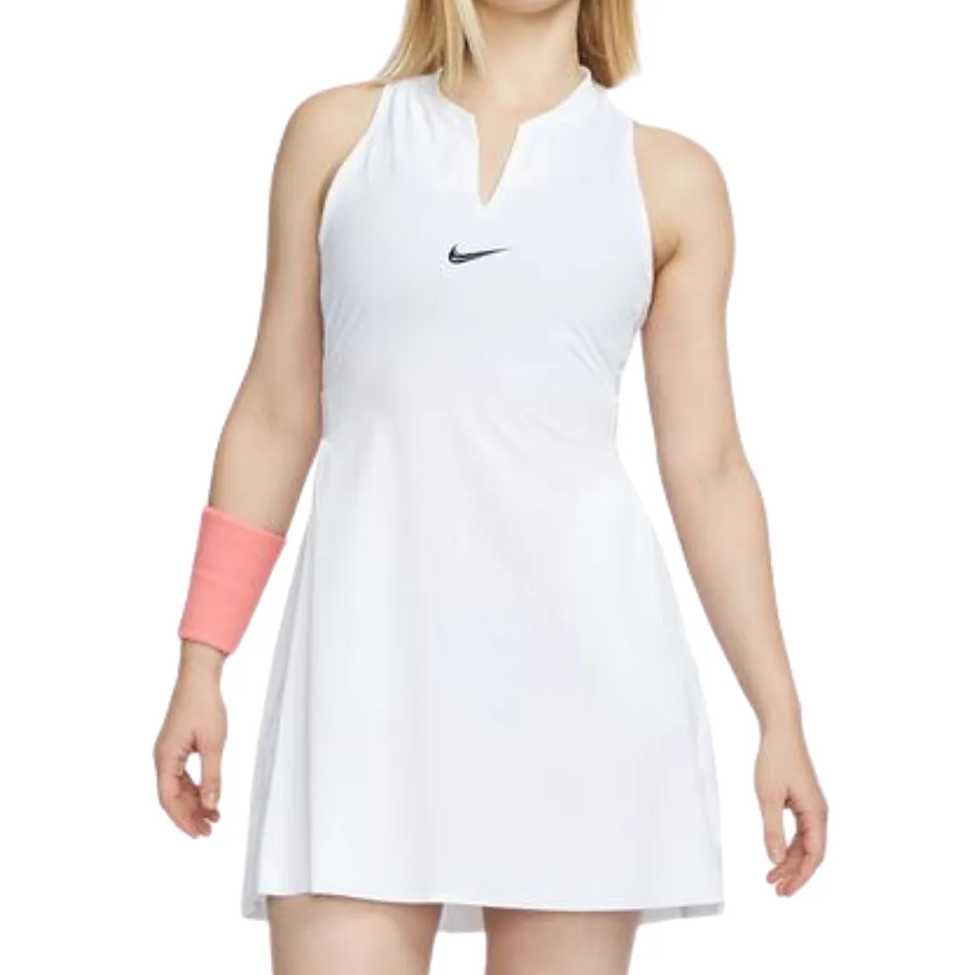 Nike Dri-FIT Advantage Women's Tennis Dress - White/Black