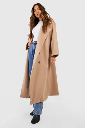 Oversized Double Breasted Wool Look Coat