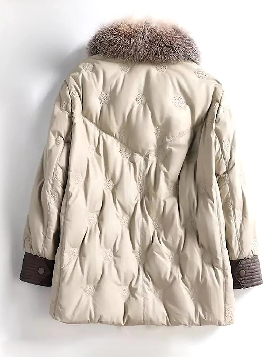 Oversized Fox Fur Duck Down Parka