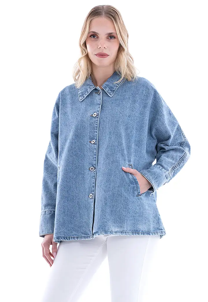 Oversized Light Blue Denim Jacket