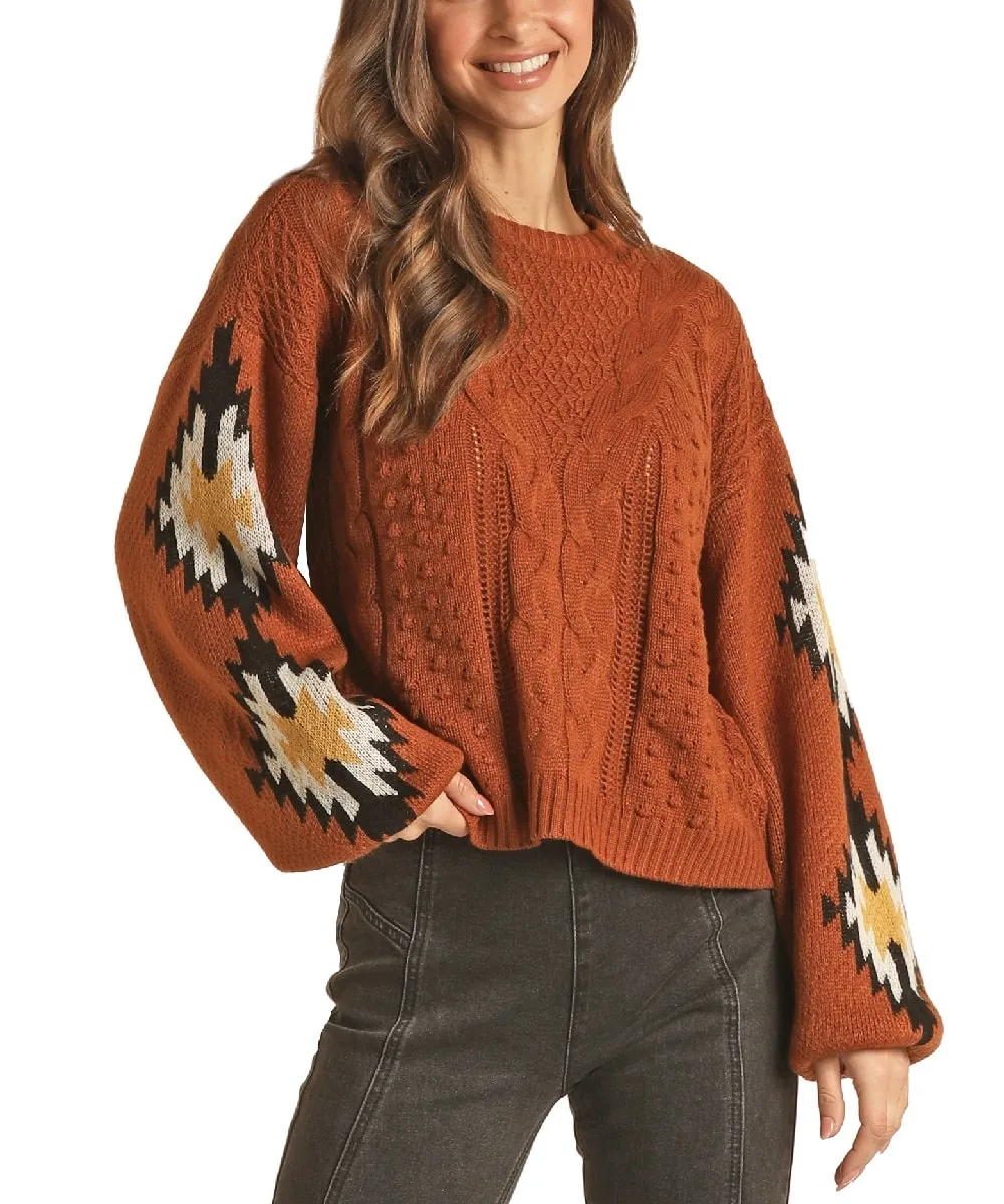 Panhandle Women's Aztec Print Sweater