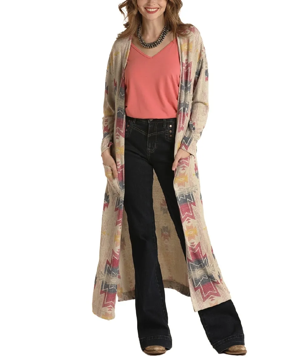 Panhandle Women's Printed Sweater Duster