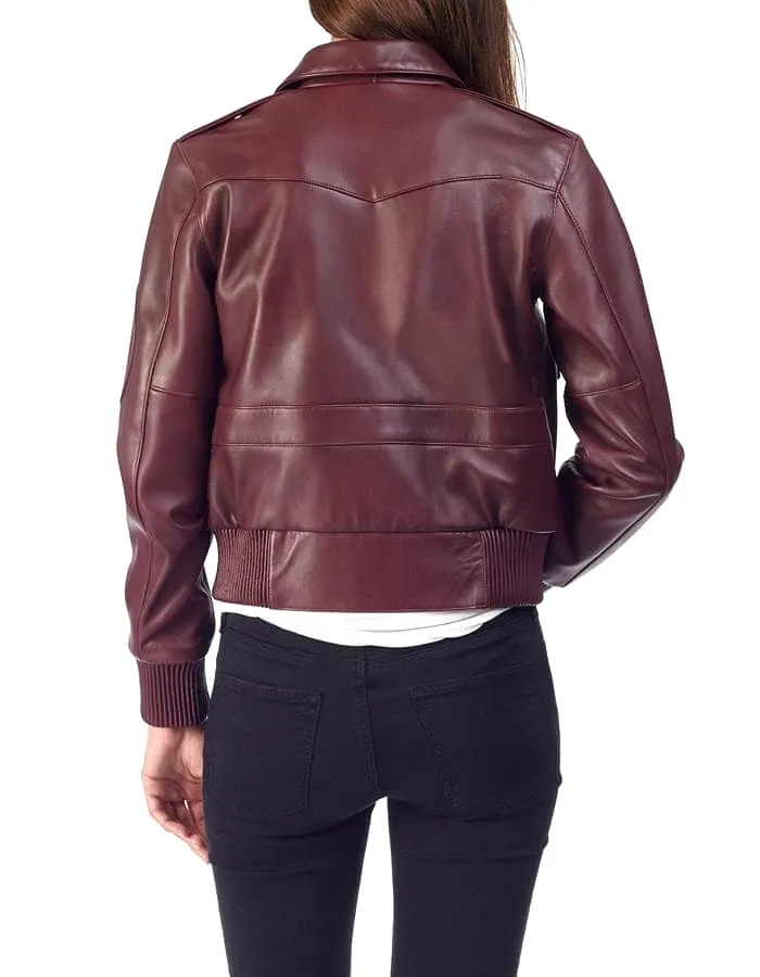 PAPPY BOMBER - Aviator Leather Jacket