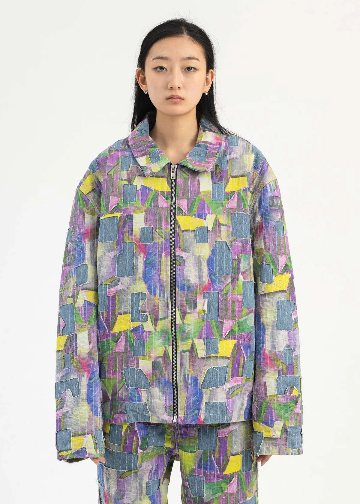 PATCHWORK DENIM JACKET - MULTI