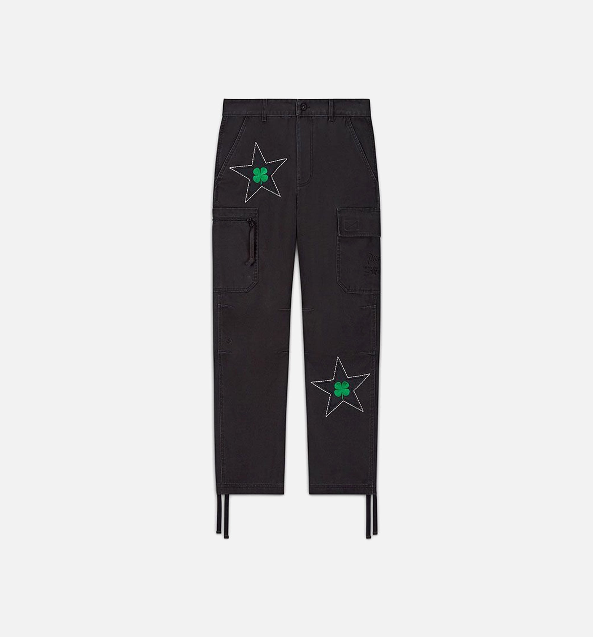 Patta Four Leaf Clover Cargo Mens Pants - Black