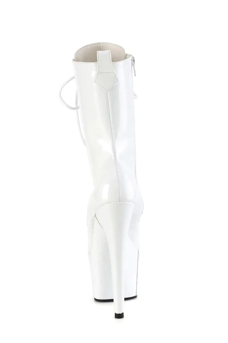 Pleaser USA Adore-1040WR 7inch Pleaser Boots - Holographic White