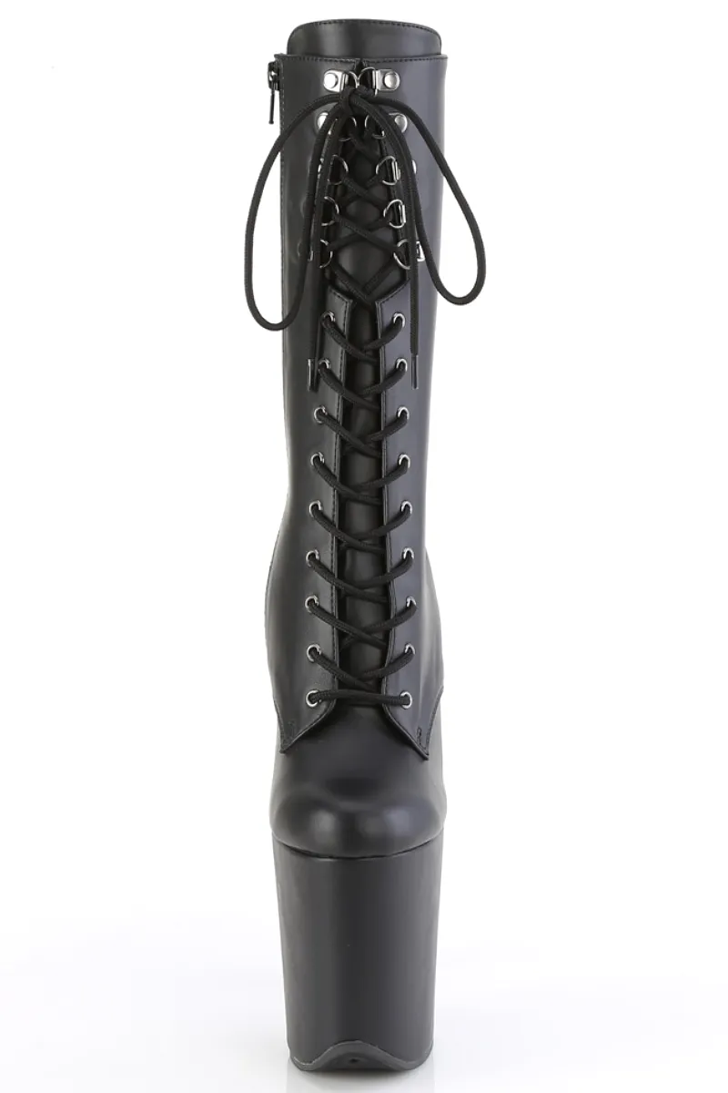 Pleaser USA Flamingo-1054 8inch Pleaser Boots - Matte Black