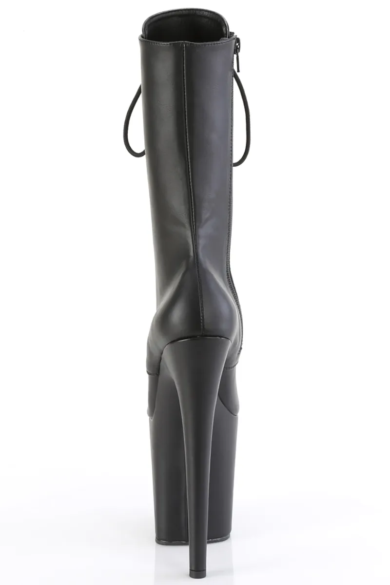 Pleaser USA Flamingo-1054 8inch Pleaser Boots - Matte Black