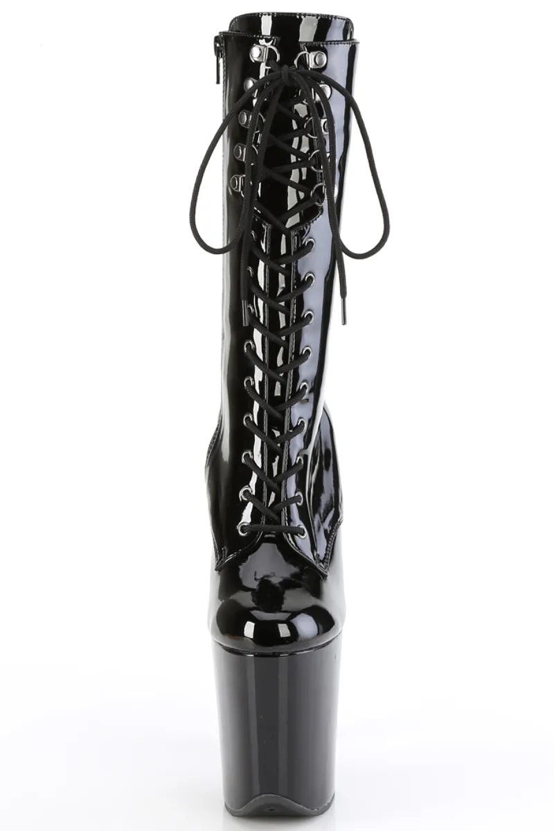 Pleaser USA Flamingo-1054 8inch Pleaser Boots - Patent Black