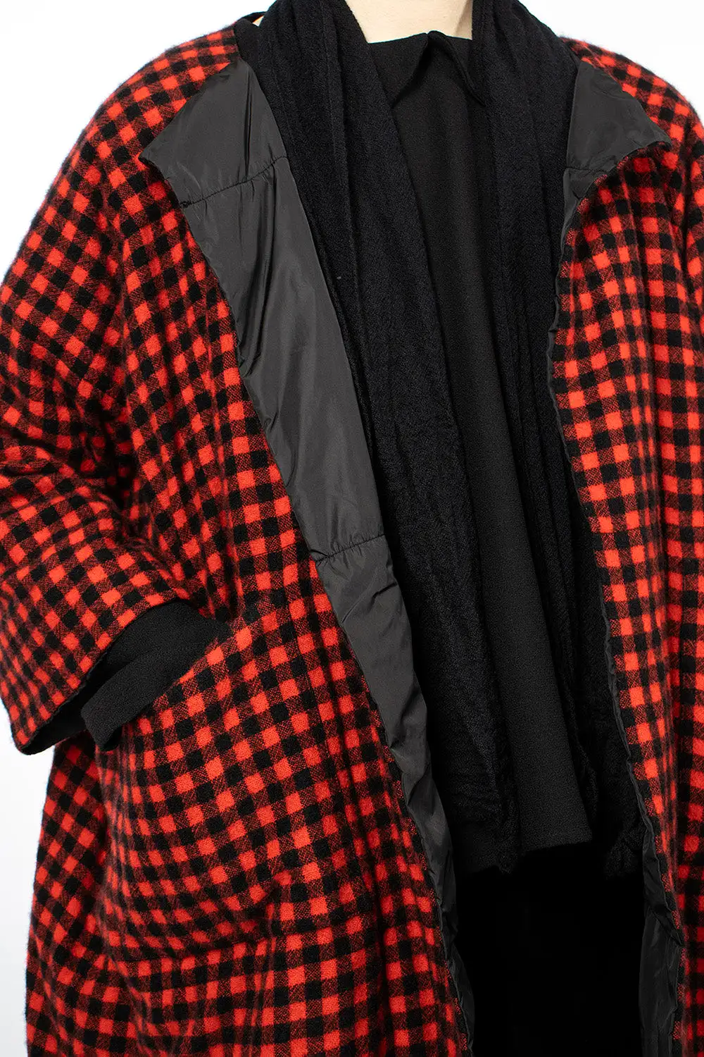 Quilted Reversible Coat Black/Red