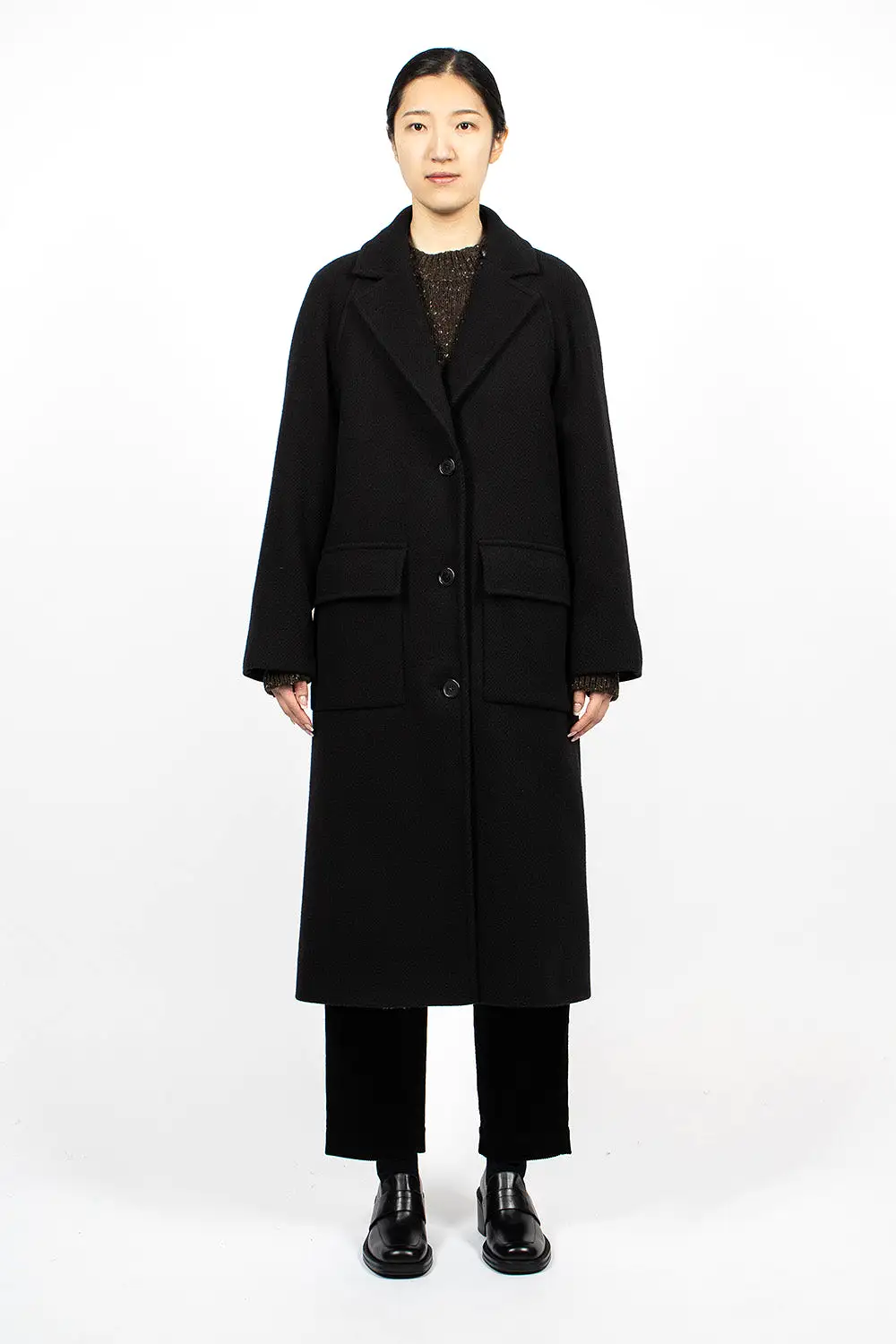 Raglan Overcoat Black