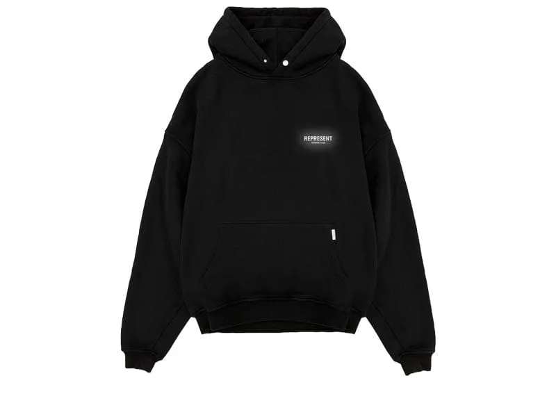 Represent Owners Club Hoodie Black Reflective