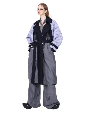 Reversible Splicing Loose Strap Coat