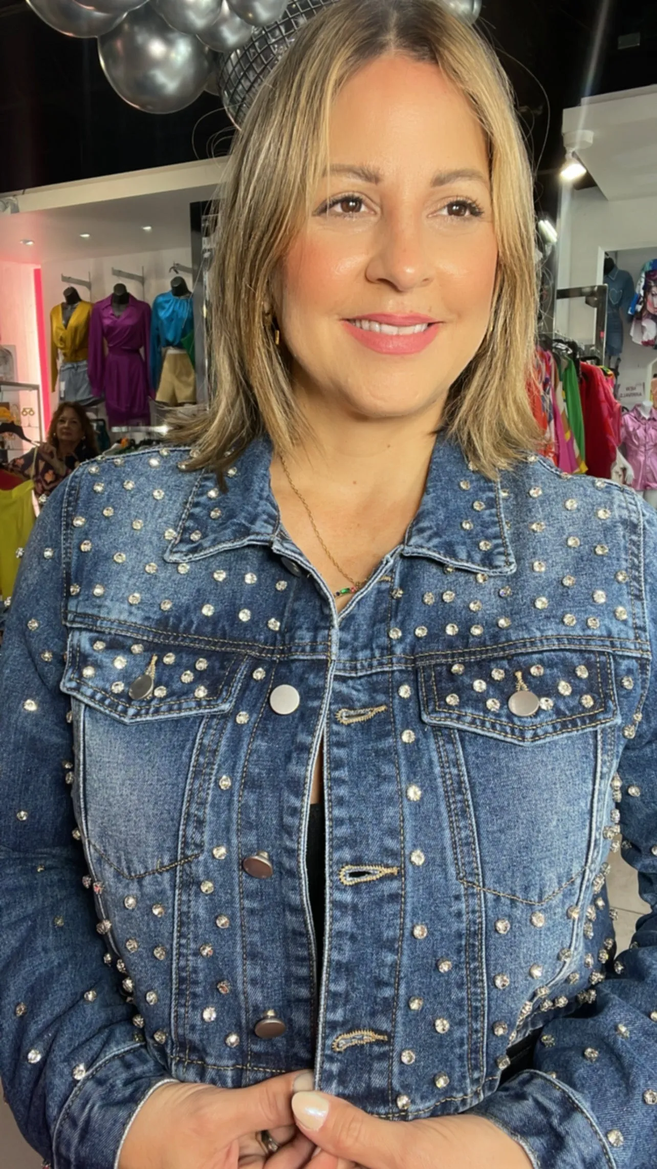 Rhinestone Denim Jacket