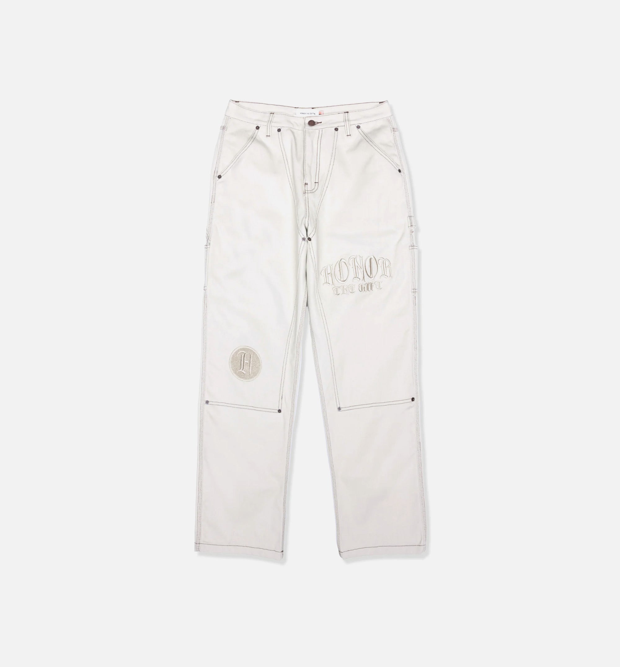 Script Carpenter Mens Pants - Bone