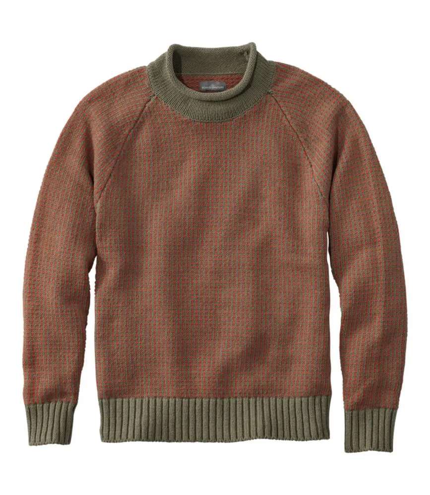 Signature Organic Cotton Rollneck Sweater Fair Isle Men's Regular