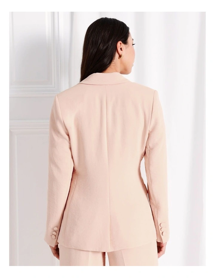 Single Breasted Blazer in Light Pink