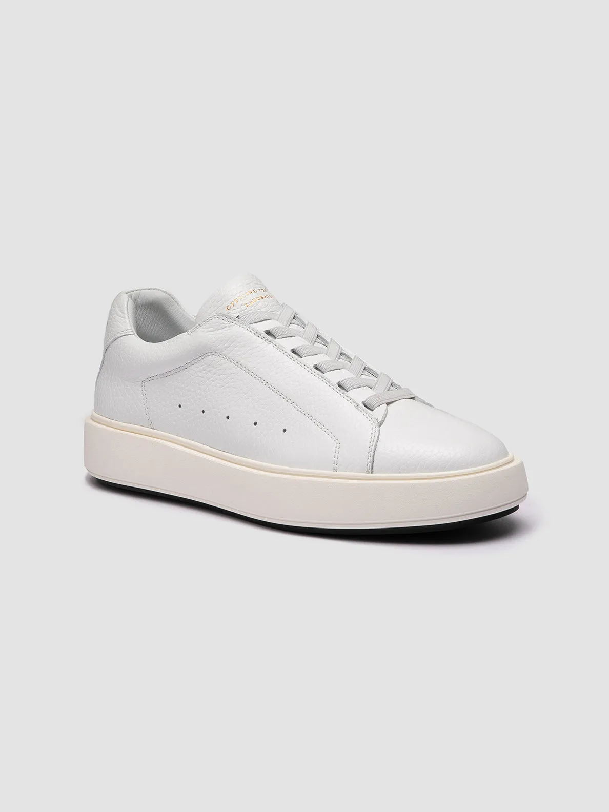 SLOUCH 101 - White Leather Low Top Sneakers