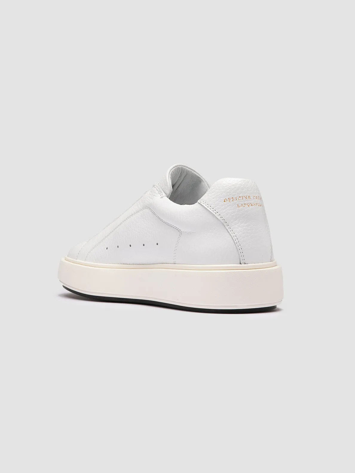 SLOUCH 101 - White Leather Low Top Sneakers