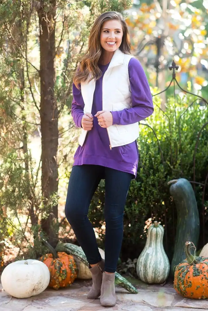 Slouchy Dolman Plum Purple Long Sleeve Tunic