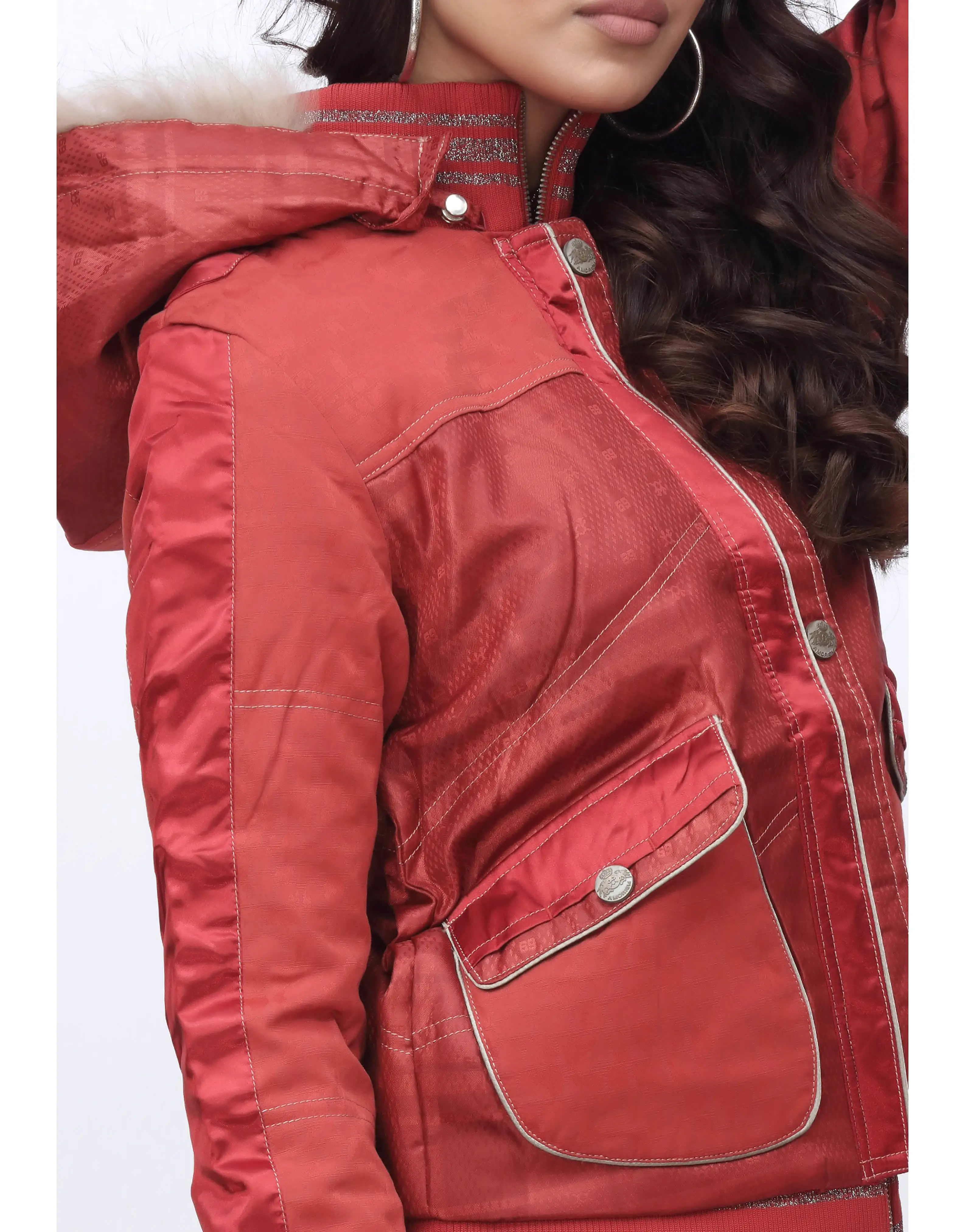 Solid Women Jacket Full Sleeves in Orange