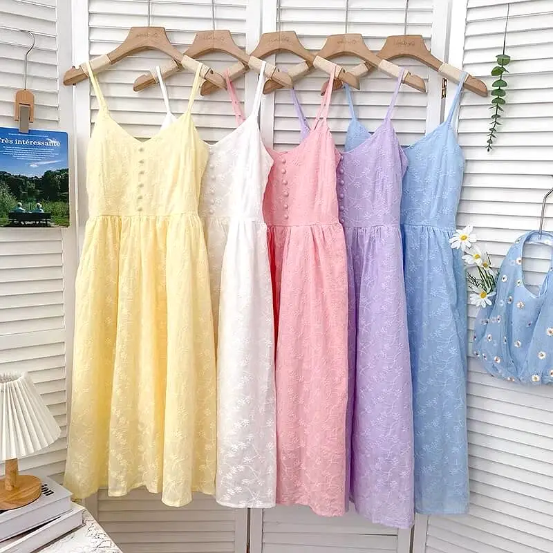 Sweet daisy embroidery fairy dress BY8180