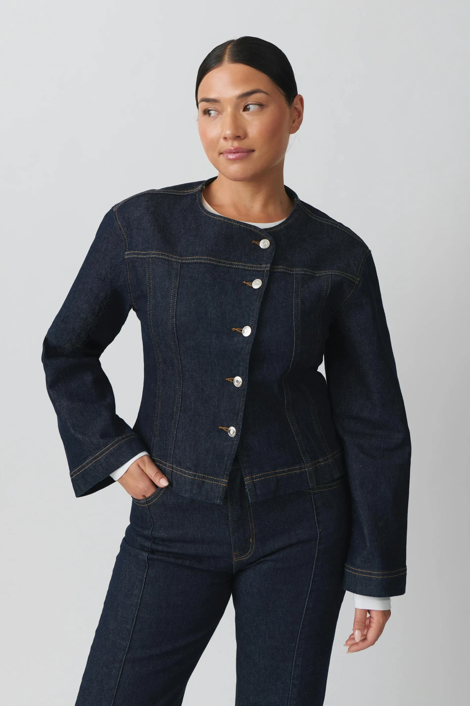 Tailored denim jacket