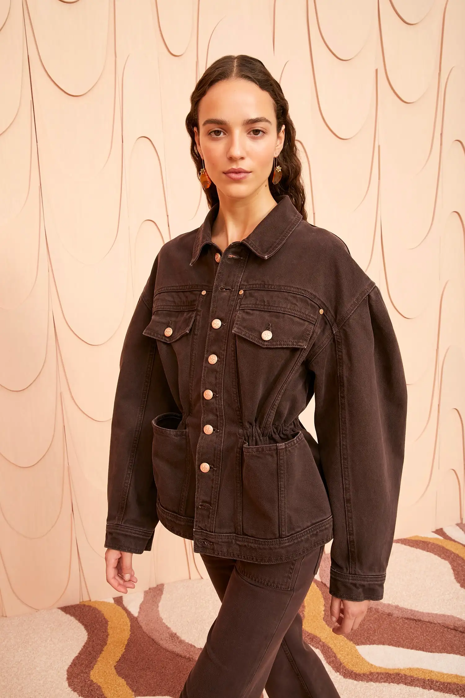 The Odette Jacket - Mahogany Wash