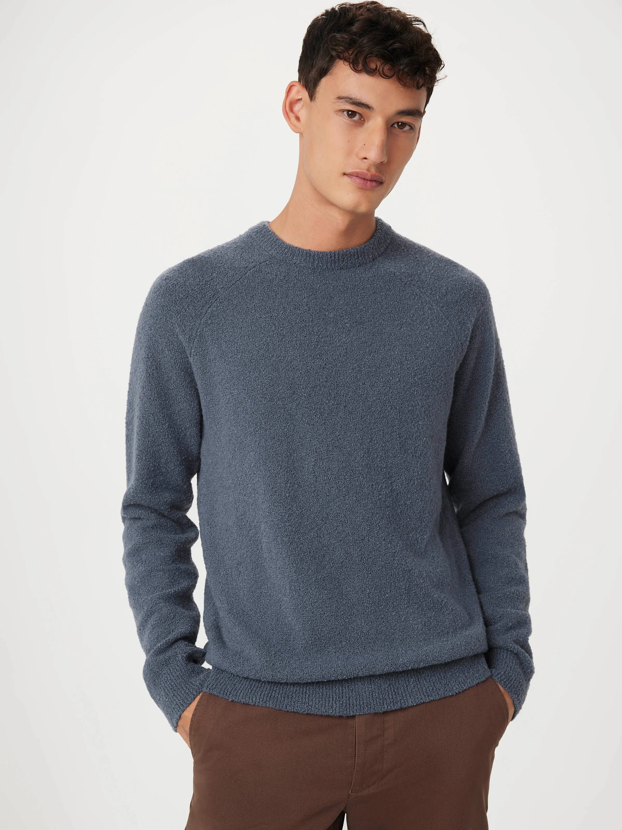 The Seawool Boucle Sweater in Vintage Indigo