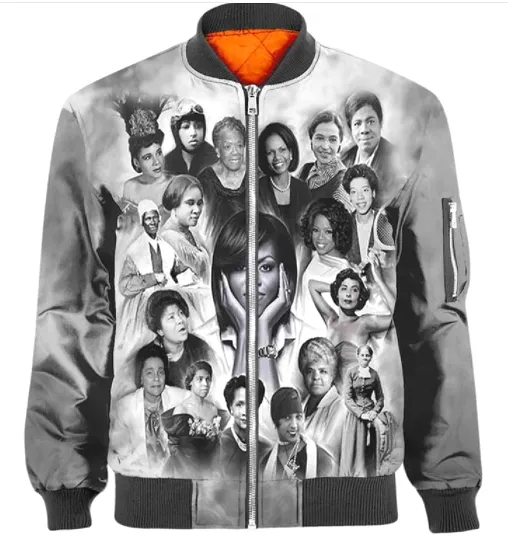 THEY MAKE BLACK HISTORY AFRICAN AMERICAN Bomber Jacket