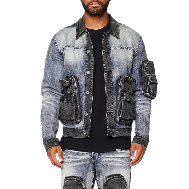 Valabasas Captain Denim Jacket (Blue Black Wash) VLBS6035