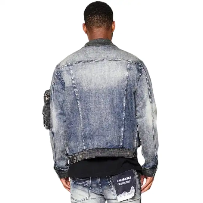 Valabasas Captain Denim Jacket (Blue Black Wash) VLBS6035