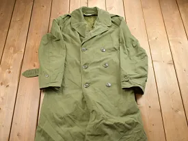 Vintage 1960s Military Parka Overcoat / Button Up Jacket / US Army Green / Vintage Army / Army Jacket / Military Full Length Par