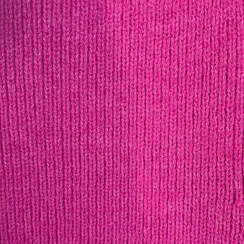 Vita Grace Sienna Pink Button Up Sweater Cable Knit Puff Sleeve Mini Dress Sz M